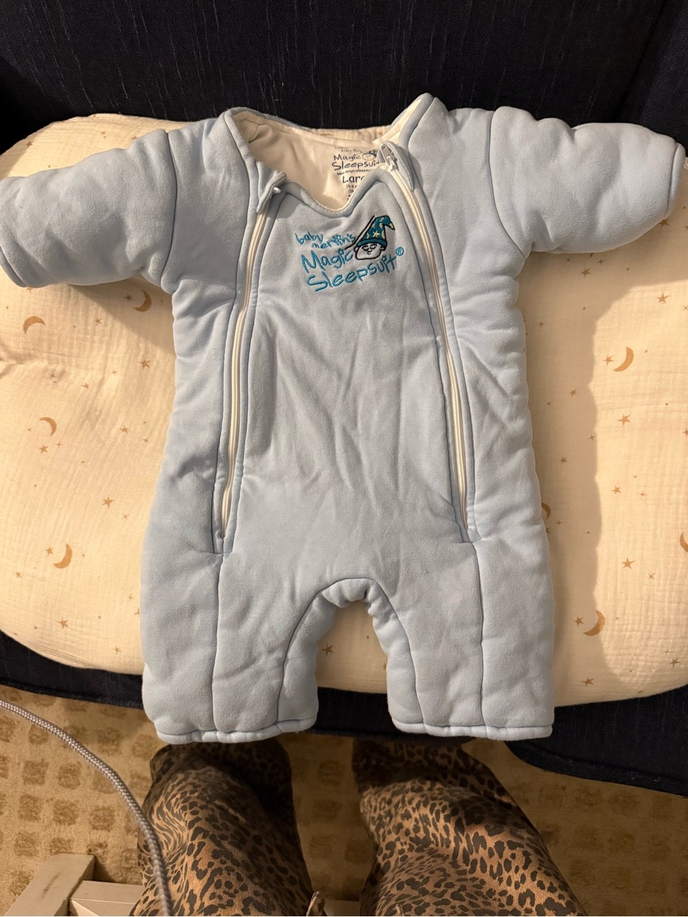 Light Blue Baby Magic Sleepsuit - Cozy Quilted Sleep Sack